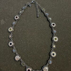 Lia Sophia Silver Necklace with Multicolor Accents